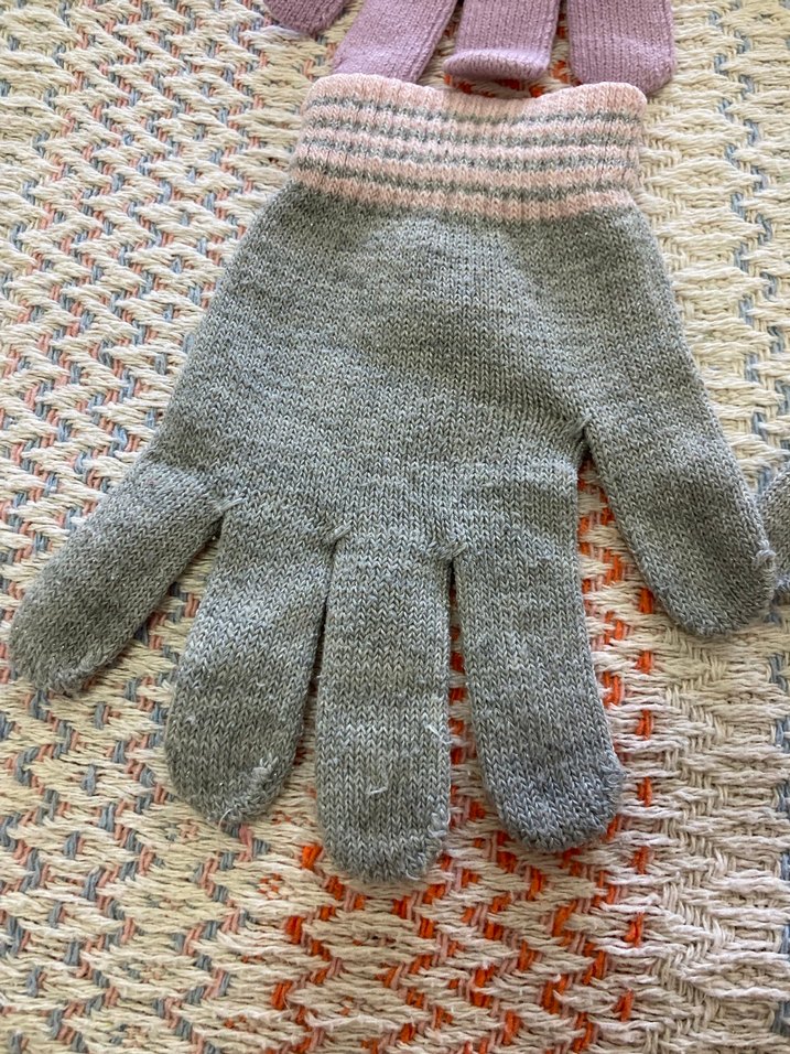 Kız Çocuk Pastel Renkli Triko Eldiven Seti - Görsel 2