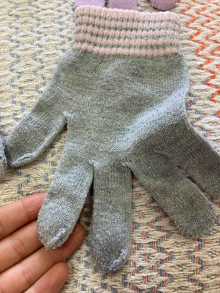 Kız Çocuk Pastel Renkli Triko Eldiven Seti - Görsel 4