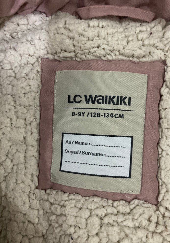 Kız Çocuk Bej Kürklü Sokak Stili Mont - Görsel 2