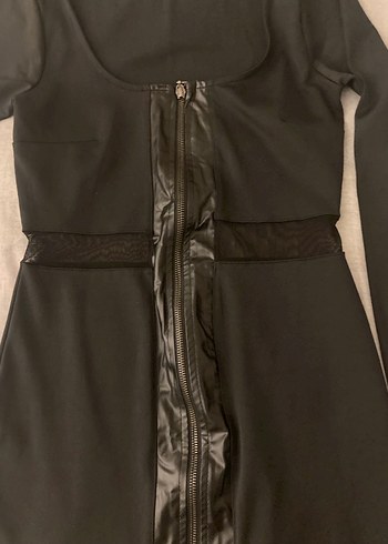 Uzun Kollu Siyah Gotik Kadın Elbise - Görsel 2