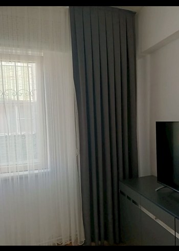 Diğer Gri Modern Düz Fon Perde