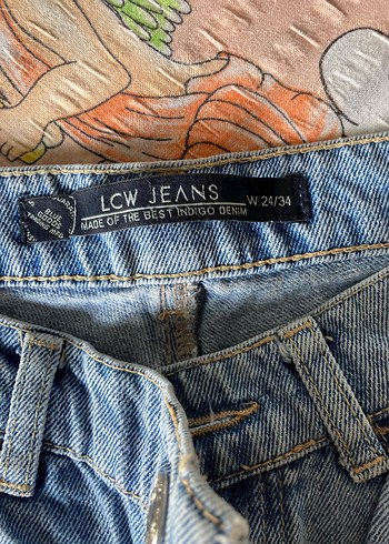 LC Waikiki Gevşek Kesim Bağcıklı Midi Kadın Kot Pantolon