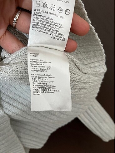 xs Beden gri Renk H&M Gri Kazak