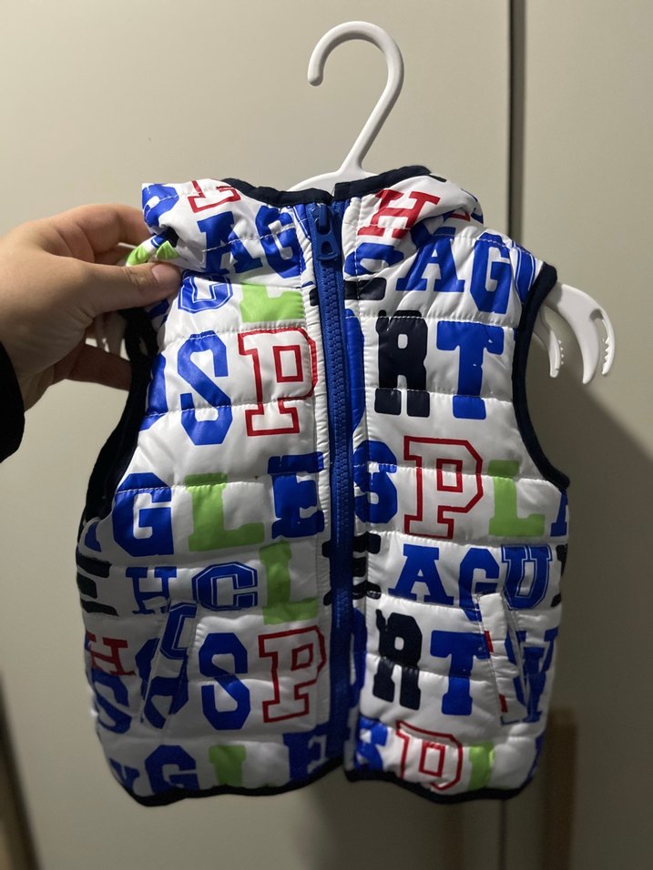 Renkli Baskılı Erkek Çocuk Fermuarlı Yelek - Görsel 2