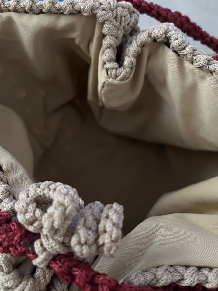 Bohem Örgü Kadın Çanta Kahverengi - Görsel 2