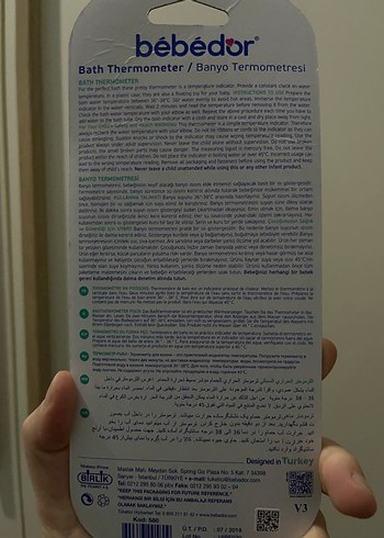 Bebédor Zürafa Tasarımlı Banyo Termometresi - Görsel 3