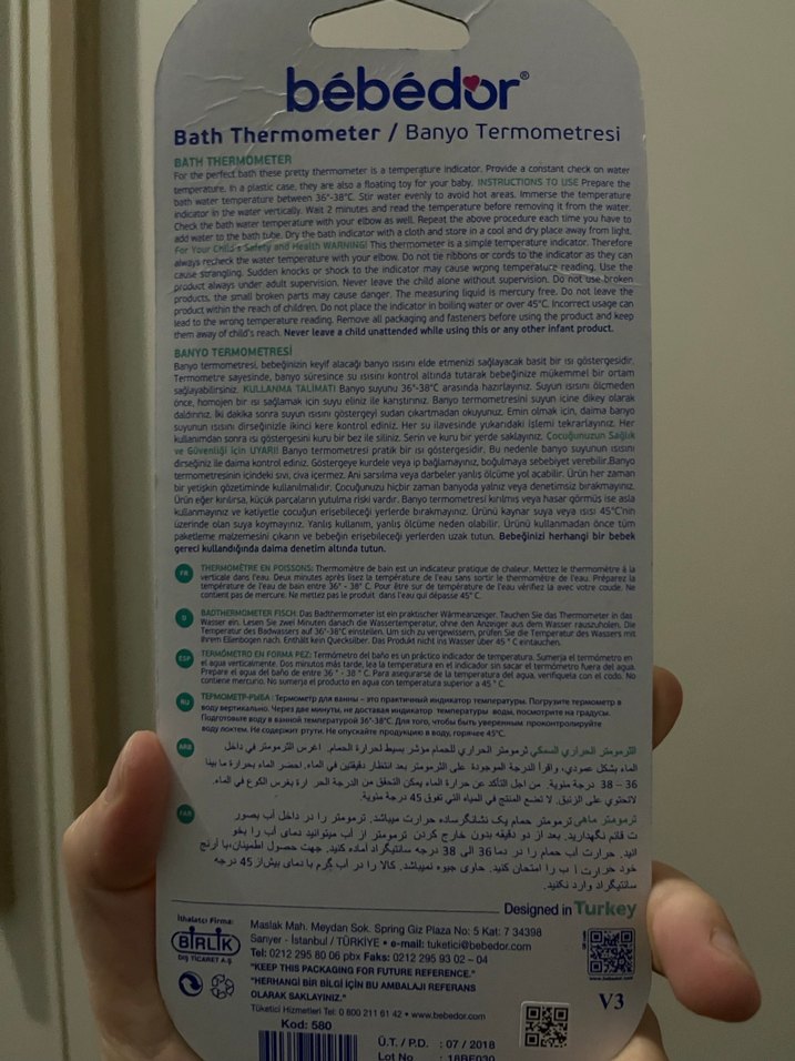 Bebédor Zürafa Tasarımlı Banyo Termometresi - Görsel 3