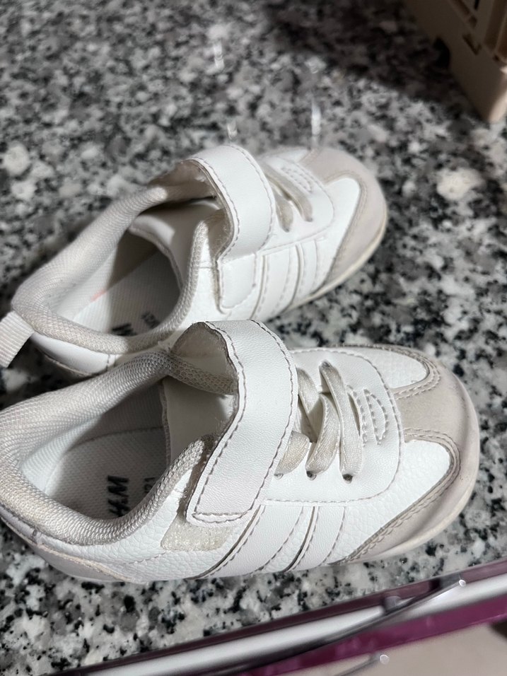 Erkek Çocuk Beyaz Cırt Cırtlı Spor Ayakkabı - Görsel 3