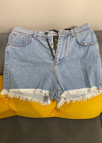 Kot Kadın Salaş Mini Denim Şort