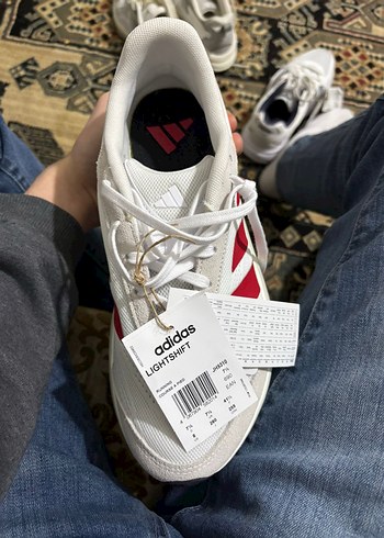 Beyaz Kırmızı Bağcıklı Spor Ayakkabı - Görsel 2