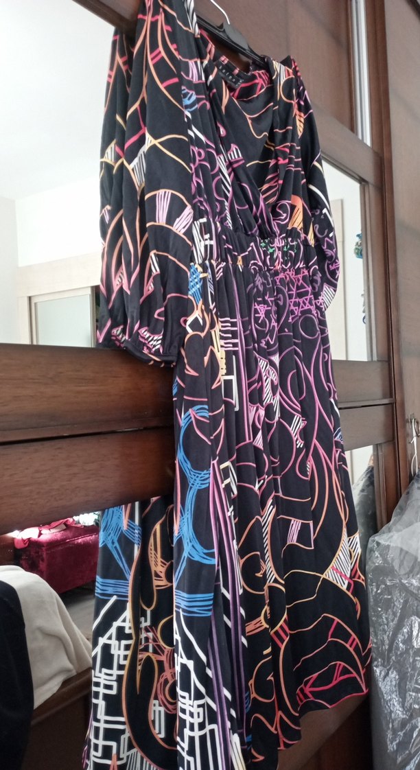 Bohem Çok Renkli Elbise - Görsel 2