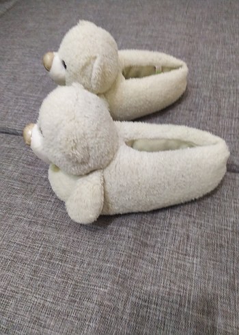 twıgy Beyaz Kız Çocuk Peluş Ev Terliği - Görsel 3