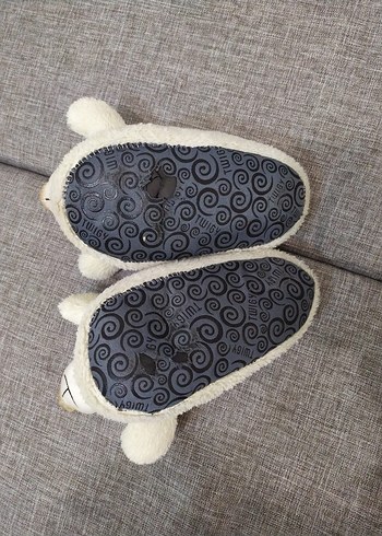 twıgy Beyaz Kız Çocuk Peluş Ev Terliği - Görsel 4