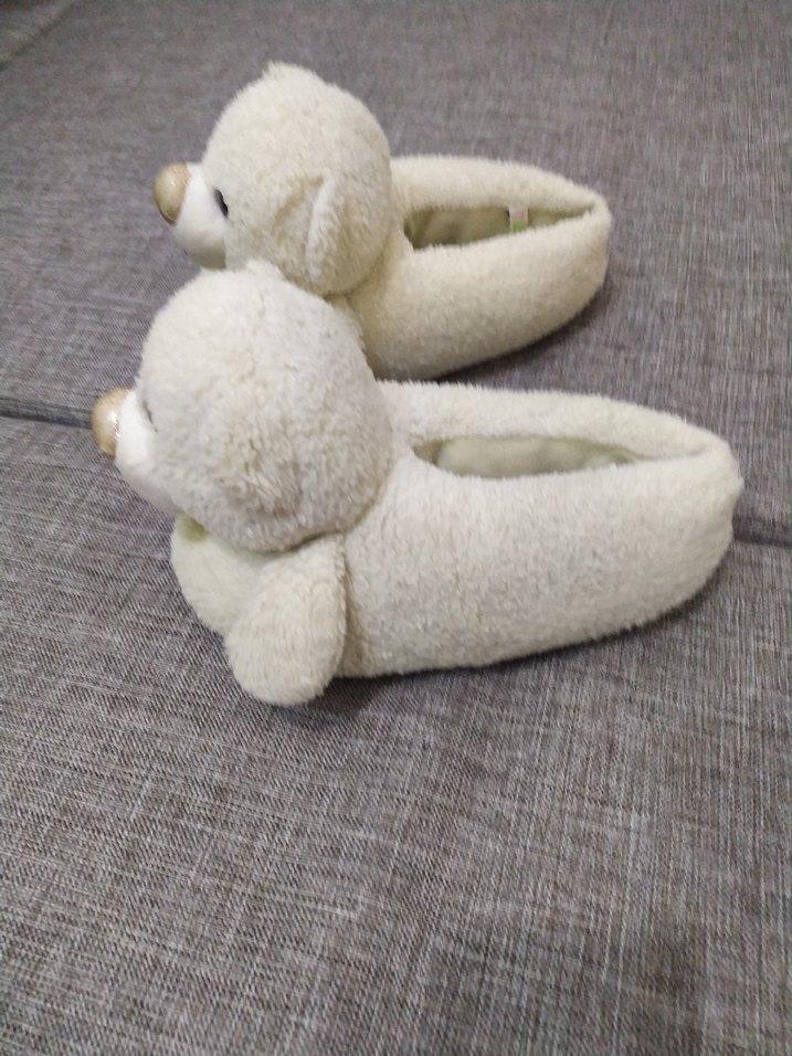 twıgy Beyaz Kız Çocuk Peluş Ev Terliği - Görsel 3