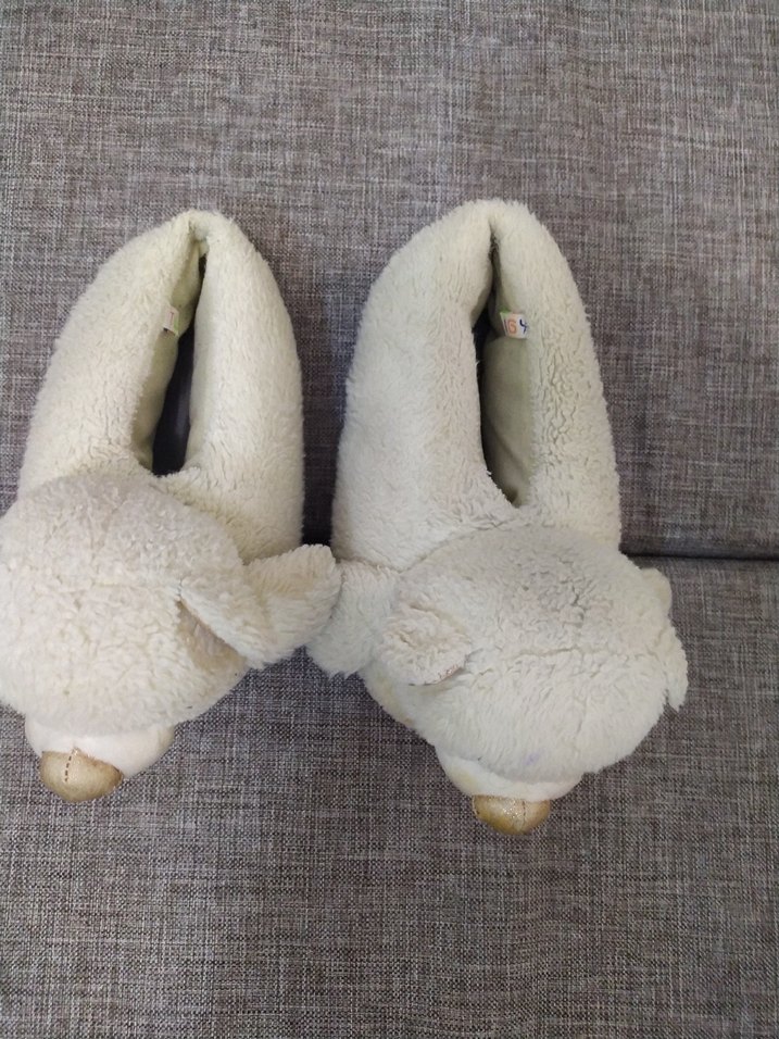 twıgy Beyaz Kız Çocuk Peluş Ev Terliği - Görsel 2