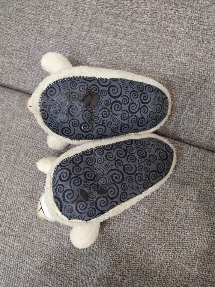 twıgy Beyaz Kız Çocuk Peluş Ev Terliği - Görsel 4