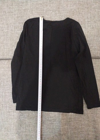 Kız Çocuk Uzun Kollu Siyah Baskılı Tişört - Görsel 4