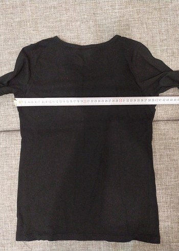 Kız Çocuk Uzun Kollu Siyah Baskılı Tişört - Görsel 5