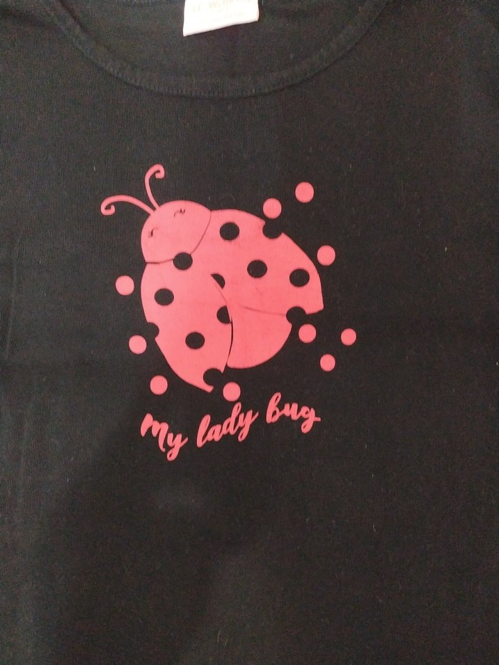 Kız Çocuk Uzun Kollu Siyah Baskılı Tişört - Görsel 2