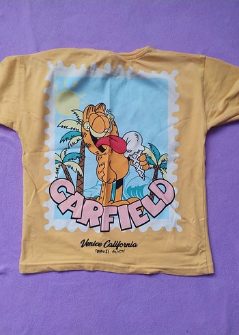 Bej Garfield Baskılı kız Tişört - Görsel 6