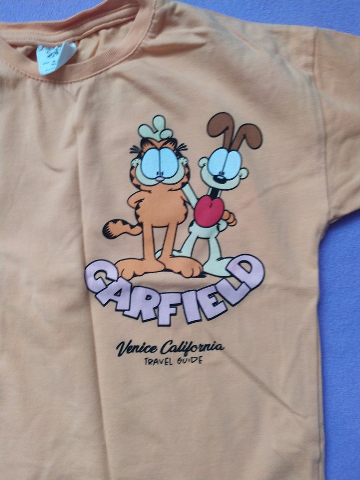 Bej Garfield Baskılı kız Tişört - Görsel 2