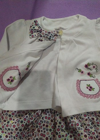 Nakışlı Beyaz Kız Çocuk Bolero - Görsel 3