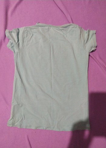 Turkuaz Kız Çocuk Kısa Kollu Kenzo Tişört - Görsel 3