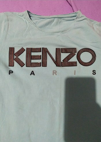 Turkuaz Kız Çocuk Kısa Kollu Kenzo Tişört - Görsel 2