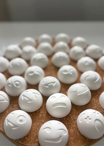 Beyaz Duygu İfadeleri Boyanabilir Taşlar - Görsel 2