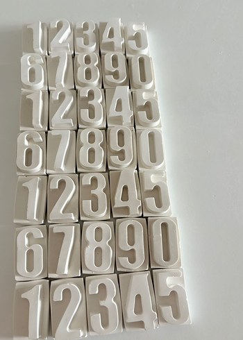 Beyaz Sayı Kalıpları ve Boya Seti - Görsel 4