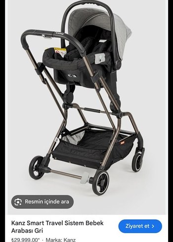 Kanz Smart Travel Sistem Bebek Arabası Gri