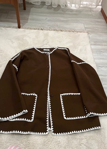 Trendyol & Milla Düğmeli Kahverengi Bohem Kadın Triko Ceket