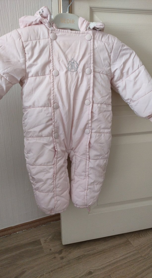 Pembe Bebek Kız Tulumu Fermuarlı - Görsel 2