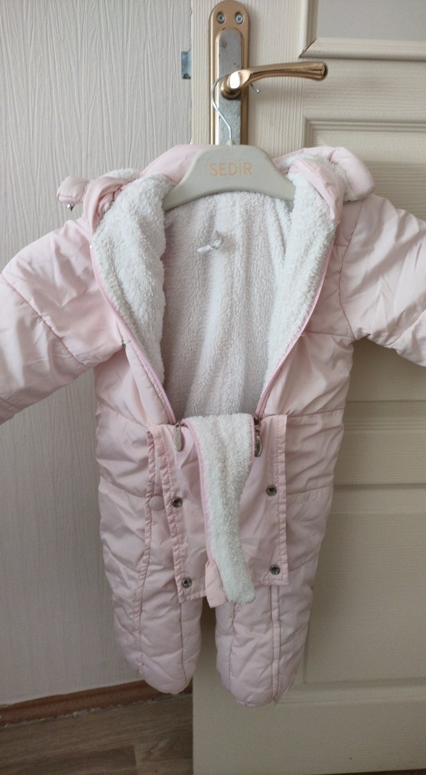 Pembe Bebek Kız Tulumu Fermuarlı - Görsel 4