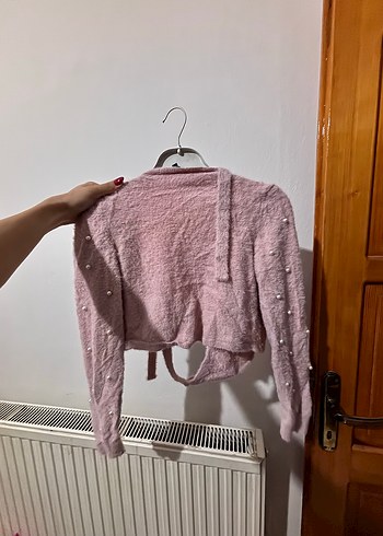 Trendyol & Milla V Yaka Pembe Mini Triko Kazak