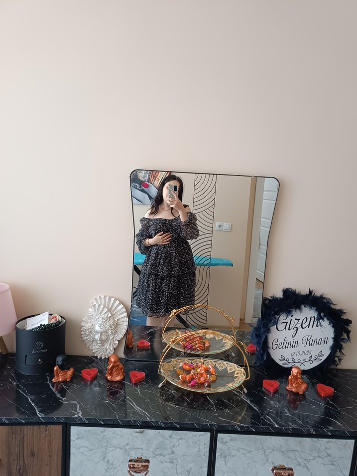 Büyük Beden Midi Elbise - Görsel 2