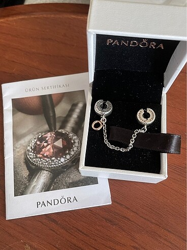Pandora orjinal rose güvenlik zinciri