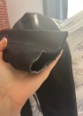 Stradivarius xs deri ceket - Görsel 6