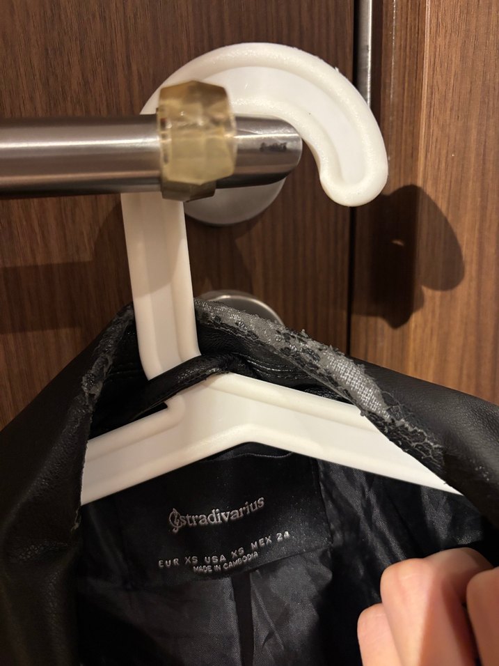 Stradivarius xs deri ceket - Görsel 4