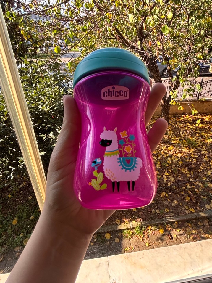 Renkli Pembe Chicco Bebek Bardağı - Görsel 3