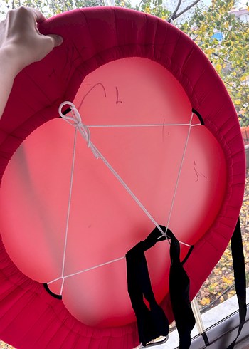 Koyu Kırmızı Bebek - Çocuk salıncağı - Görsel 3