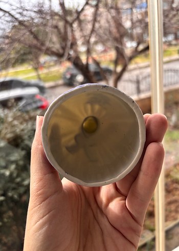 Mavi Desenli Geleneksel Kadın Figürin - Görsel 4