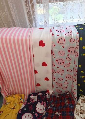 Diğer Renkli Desenli Rahat Kadın Pijama Altları