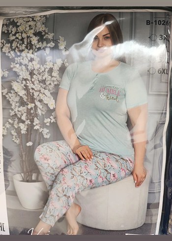 Battal beden kadın pijama takımı