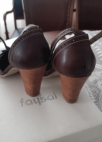 Kahverengi Deri Tokalı Topuklu Kadın Ayakkabı Faysal 37 - Görsel 4