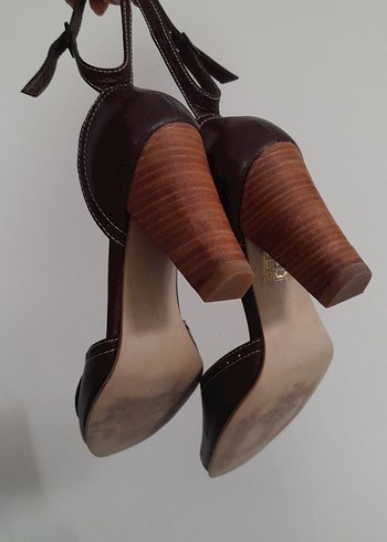 Kahverengi Deri Tokalı Topuklu Kadın Ayakkabı Faysal 37 - Görsel 5