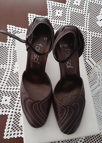 Kahverengi Deri Tokalı Topuklu Kadın Ayakkabı Faysal 37 - Görsel 3