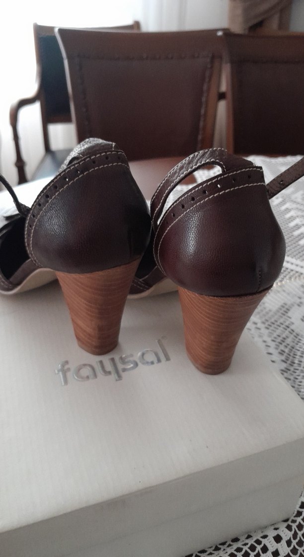 Kahverengi Deri Tokalı Topuklu Kadın Ayakkabı Faysal 37 - Görsel 4