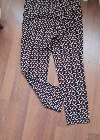 Kadın Çok Renkli Midi Toparlayıcı Kumaş Pantolon - Görsel 6