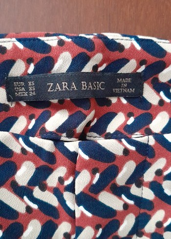 Zara Kadın Çok Renkli Midi Toparlayıcı Kumaş Pantolon